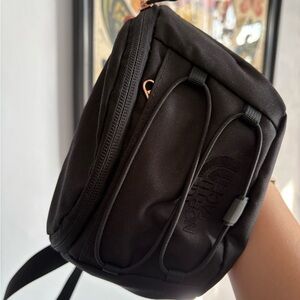 The North Face Black Fanny with Rose Gold Zipler
